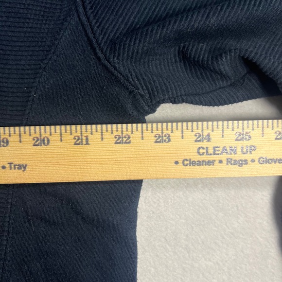 CAT Caterpillar Black Pullover Hoodie Sweatshirt Mens XL Textured Logo - Picture 4 of 5